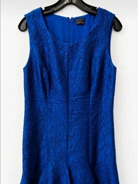 Fendi Blue Textured Fit & Flare Dress – Size IT 44 (Approx. US 8)